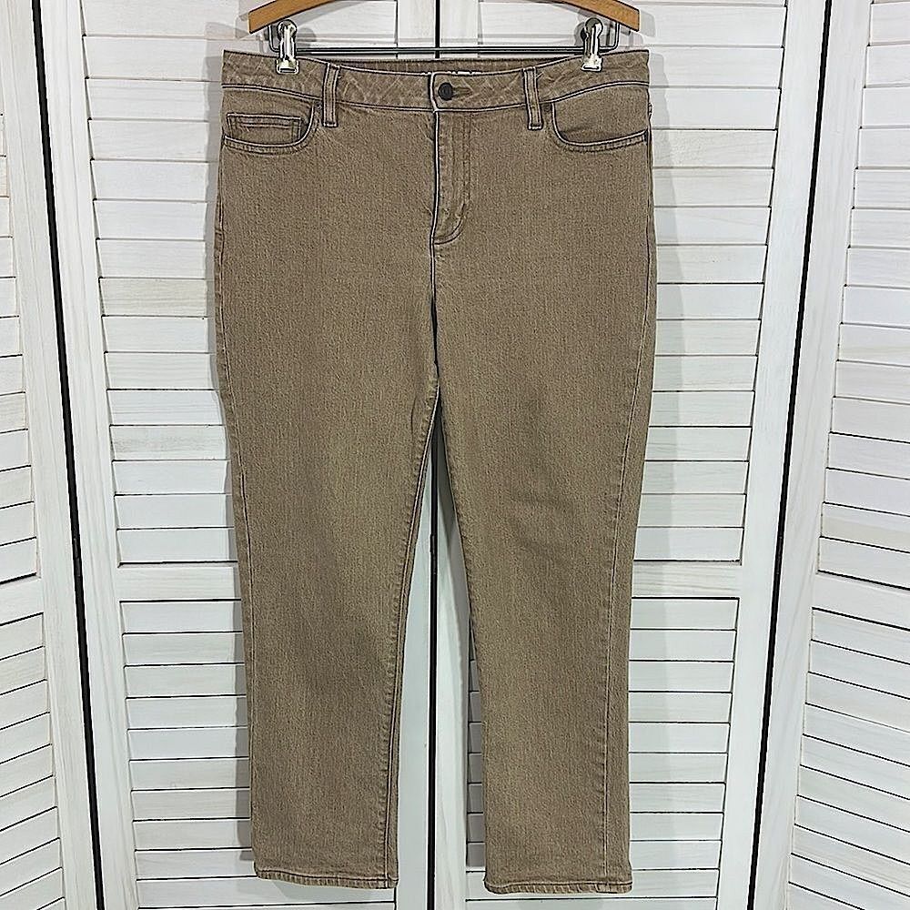 Lands End Jeans 14P Tan Brown Denim NWOT - Picture 3 of 12